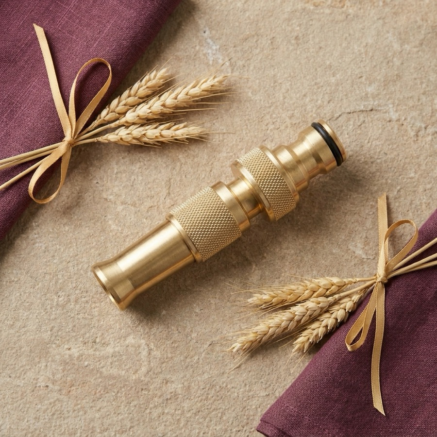 Adjustable Solid-Brass Hose Nozzle