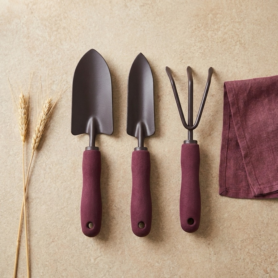 Ergonomic Hand Trowel & Cultivator Set, 3-Piece